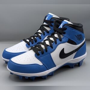 Nike Air Jordan 1 Mid TD Game Royal Football Cleats Men Size 9.5